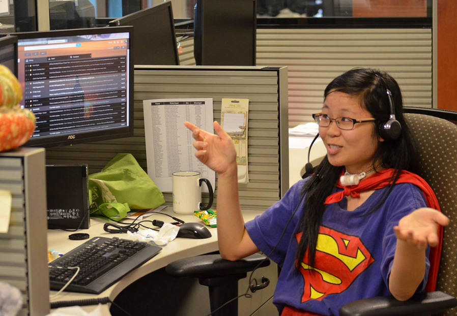 Superwoman at work